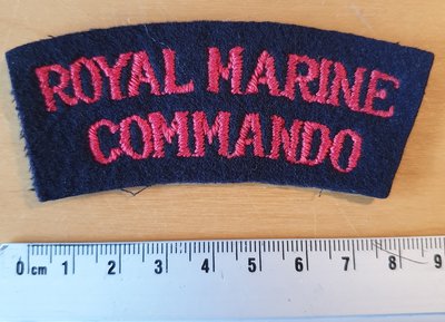 Royal Marines  - 19 - RM  shoulder patch red/blue