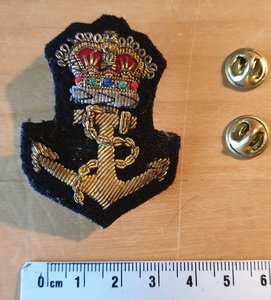 Royal Navy Cap Badge  2 pins