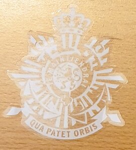 Sticker WIT  Korpslogo transparant 15 x12.5