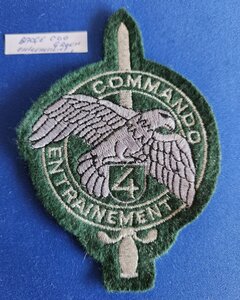 Badge  Trainement Commando 4 France vintage