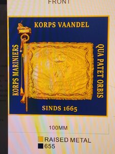 COIN Korps vaandel 10 x 10 CM wordt eind mei verzonden!