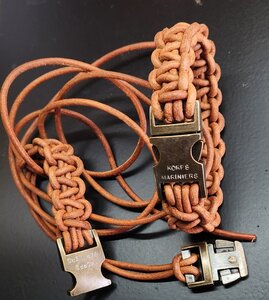 Polsband gevlochten leer Korps Mariniers   21 CM