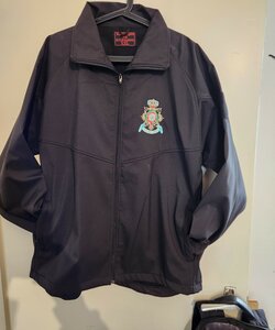 Soft shell Jack Blauw/Zwart groen Korpslogo XXL