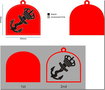 Metalen-sleutelhanger-Baret-embleem