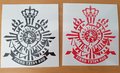 Tattoo-stickers-2x-Korps--9-x-9--rood-of-zwart