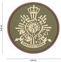 Badge-PVC-Velcro-3D-Korps-khaki-7-cm