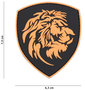 Badge PVC Velcro 3D NL Leeuw oranje 7 cm