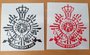 set van 2 TATTOO KORPS STICKERS IN ROOD OF ZWART  9 X 9 CM_8